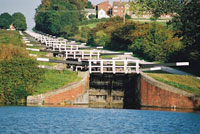Caen Hill Locks, Devizes - a short drive from Barn Cottages at Lacock Holiday Cottages